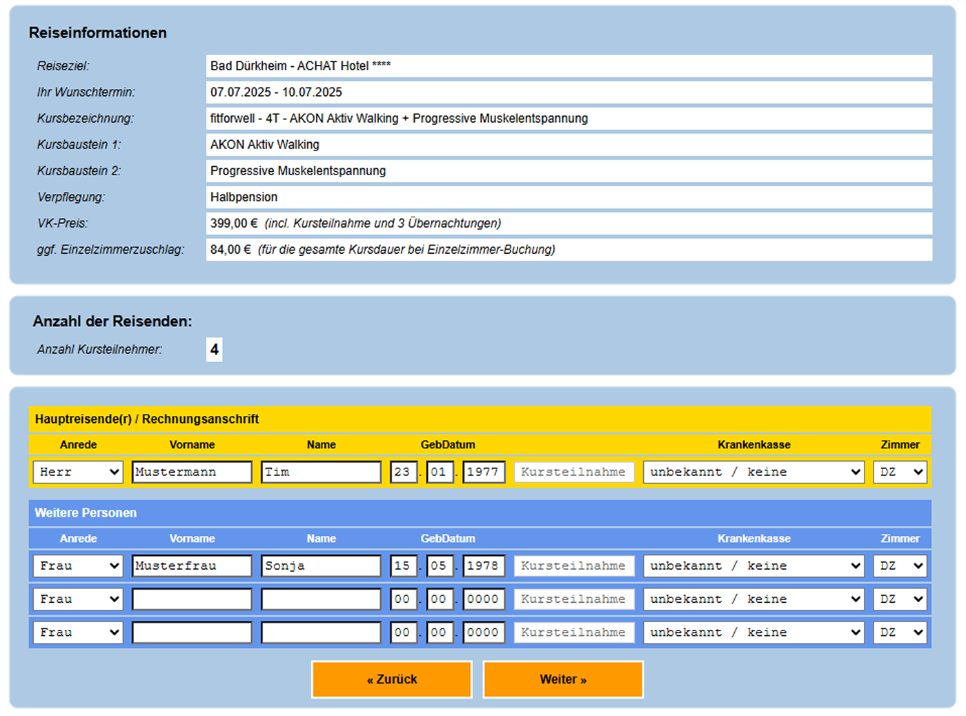 Booking Example