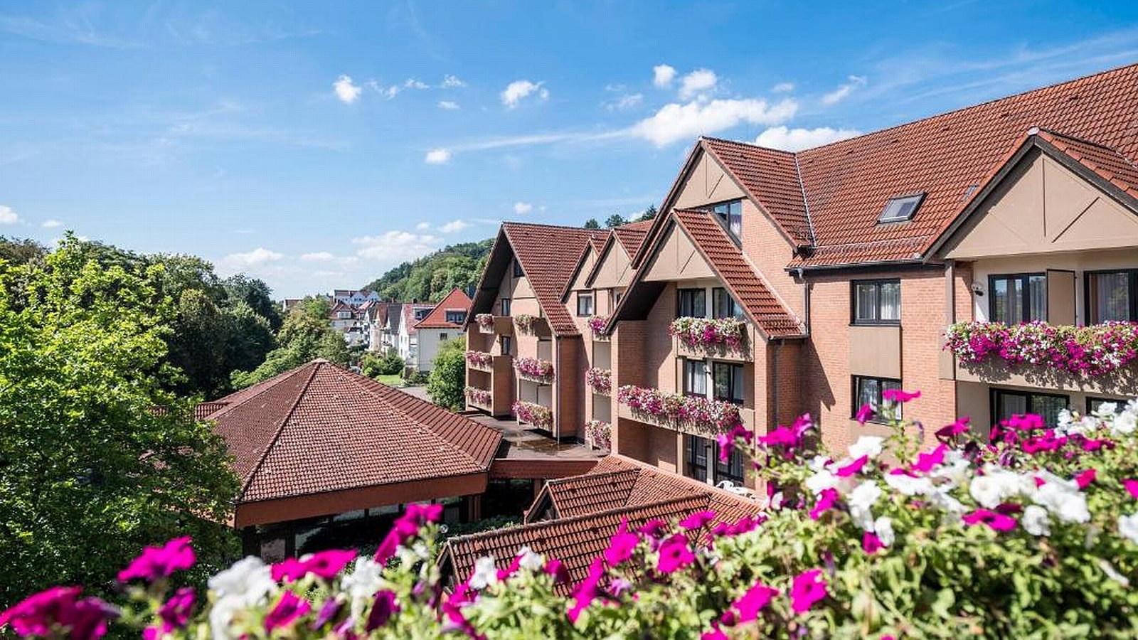 Gesundheitsreise mit Zuschuss Ihrer Krankenkasse nach Bad Hersfeld. Foto 1 zeigt eine Impression von Hotel am Kurpark oder seiner Umgebung.