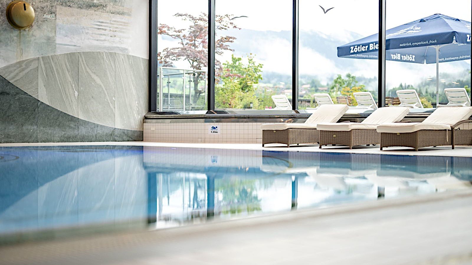 Gesundheitsreise mit Zuschuss Ihrer Krankenkasse nach Sonthofen. Das Foto zeigt einen Blick auf die Hotelanlage aus der Luft.