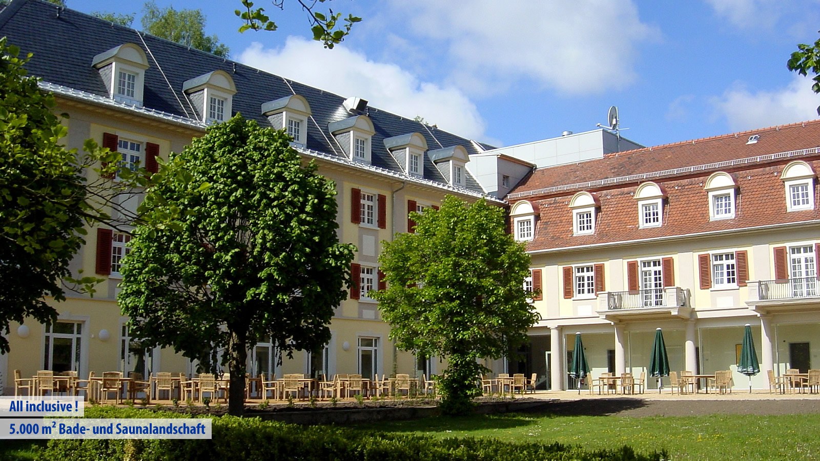 Gesundheitsreise mit Zuschuss Ihrer Krankenkasse nach Bad Brambach. Foto 1 zeigt eine Impression von Santé Royale Hotel- und Gesundheitsresort oder seiner Umgebung.