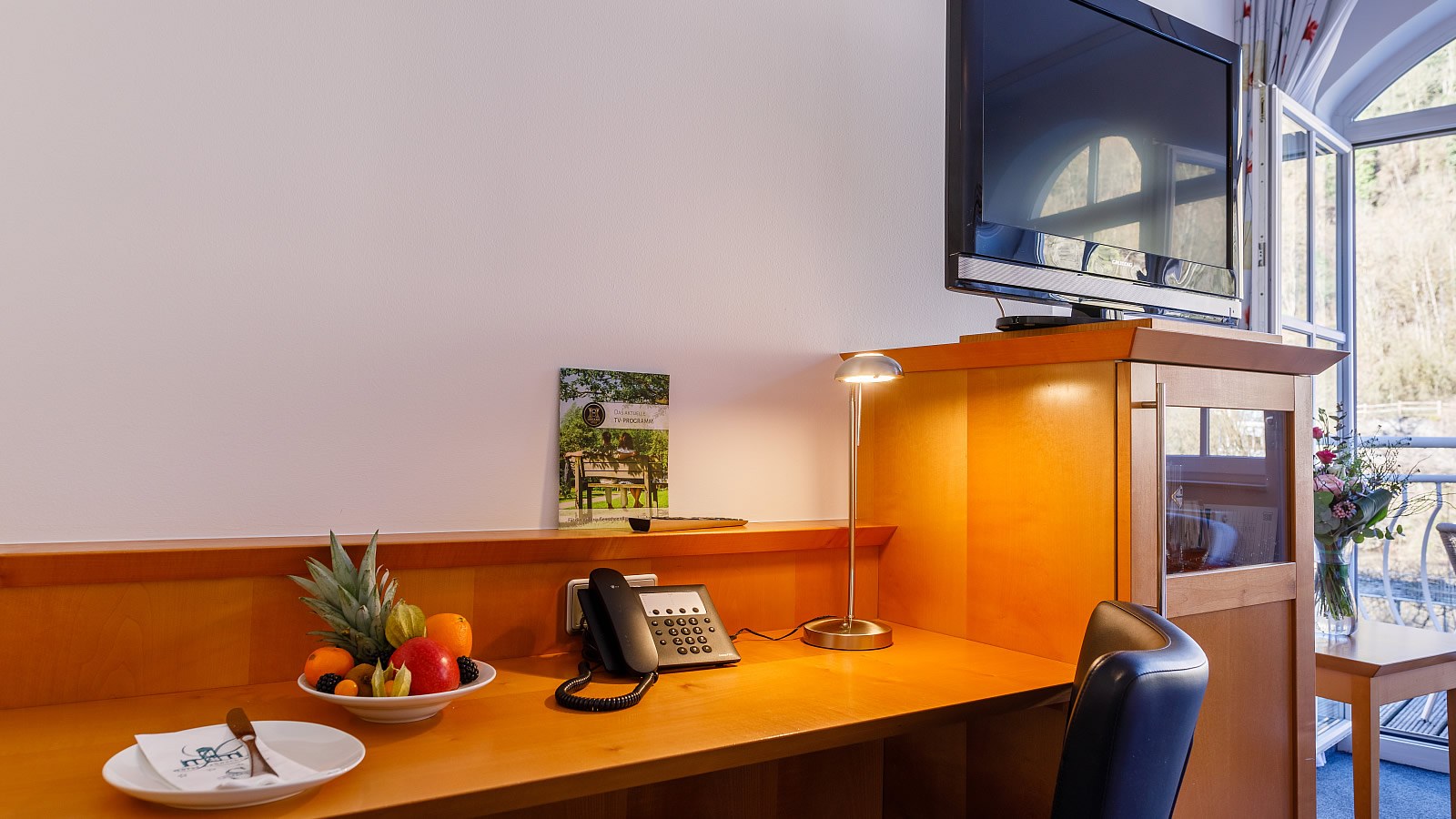 Gesundheitsreise mit Zuschuss Ihrer Krankenkasse nach Weilburg. Foto 29 zeigt eine Impression von Hotel Lahnschleife oder seiner Umgebung.